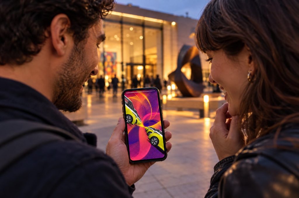 Il video invito psichedelico per l’evento al CAOS di Terni visto su smartphone