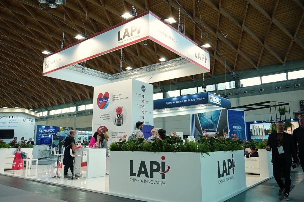 Stand LAPI Chimici alla fiera SIA di Rimini, dal video per le fiere di settore