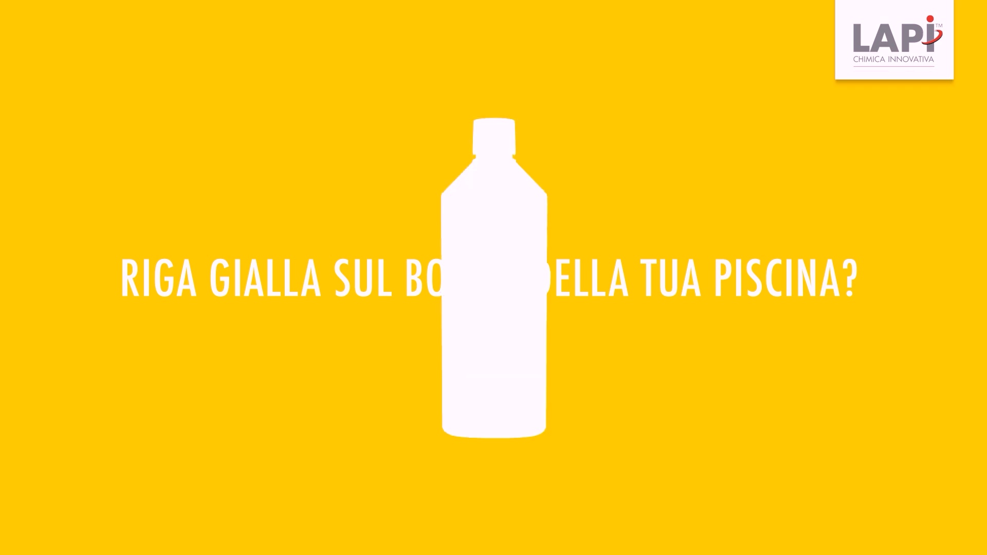 Motion graphics del video ZEROLINE: riga gialla sul bordo della piscina