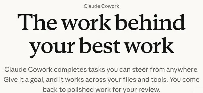 La pagina ufficiale di Claude Cowork